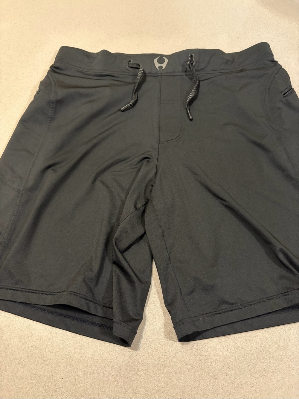 Hylete Men’s Black Athletic Shorts with Drawstring